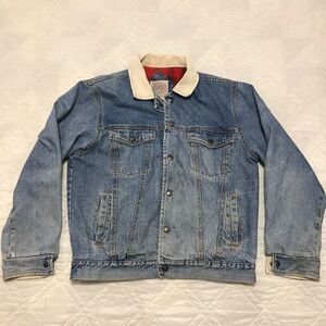 Vintage Saugatuck well worn lined jean jacket medium